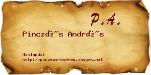 Pinczés András névjegykártya